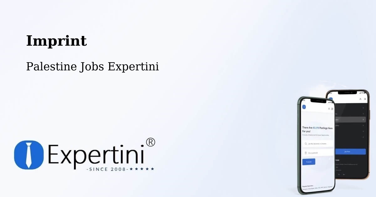 Imprint – Al Khalīl - Palestine Jobs Expertini